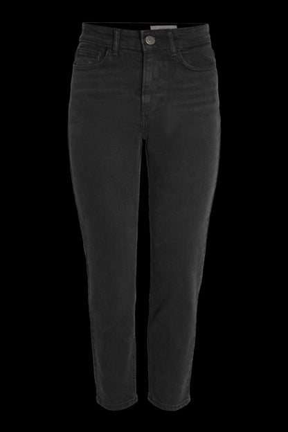 NOISY MAY - Moni Hw Straight Ank Black Jeans - Black